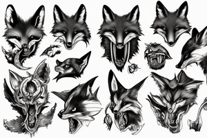 Rabid Fox Demon tattoo idea