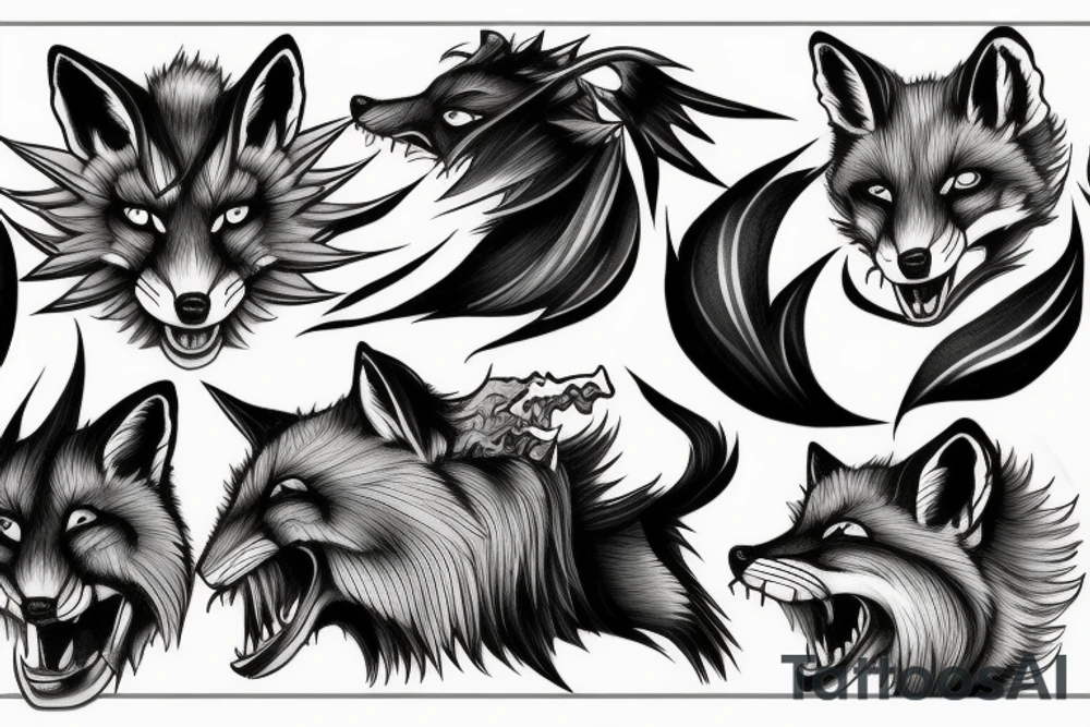 Rabid Fox Demon tattoo idea