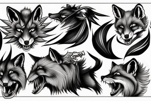 Rabid Fox Demon tattoo idea