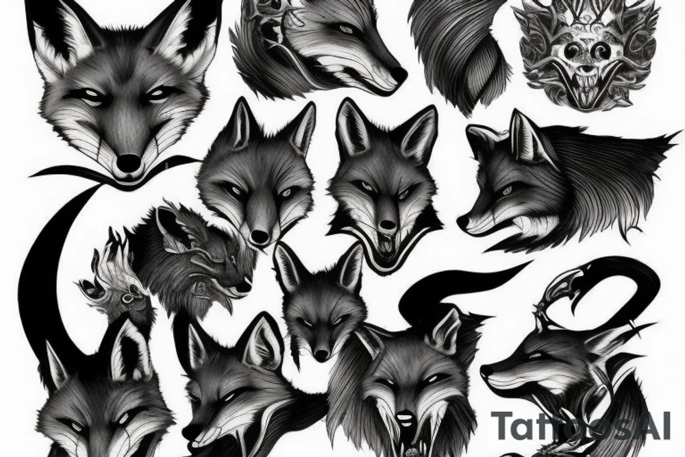 Rabid Fox Demon tattoo idea