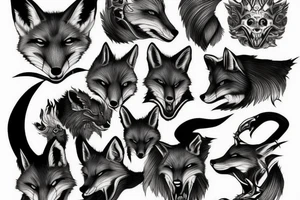 Rabid Fox Demon tattoo idea
