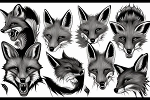 Rabid Fox Demon tattoo idea