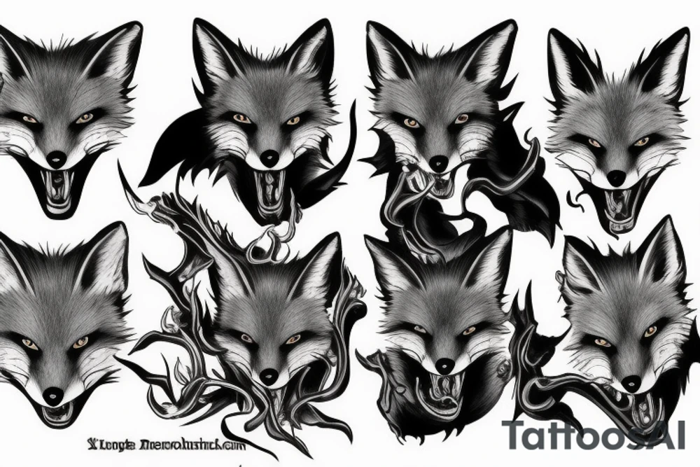 Rabid Fox Demon tattoo idea