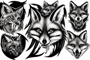 Rabid Fox Demon tattoo idea