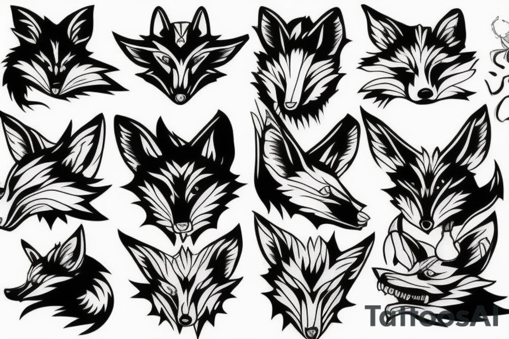 Rabid Fox Demon tattoo idea