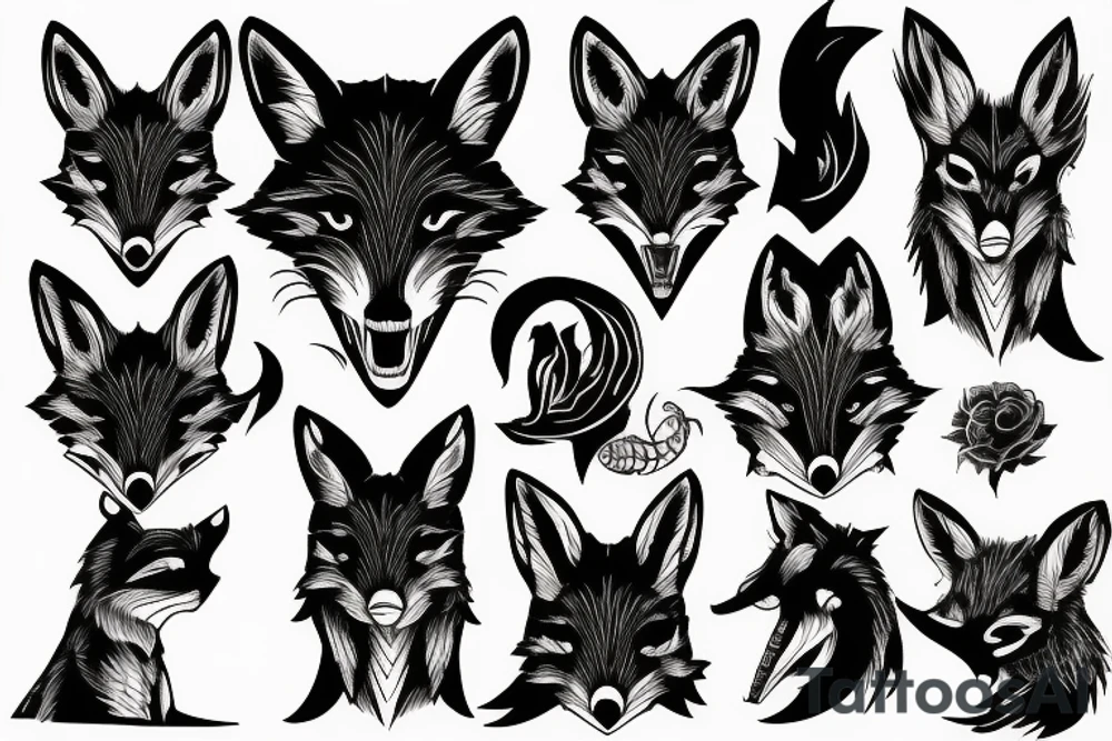 Rabid Fox Demon tattoo idea