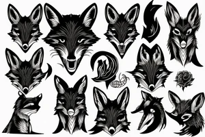 Rabid Fox Demon tattoo idea
