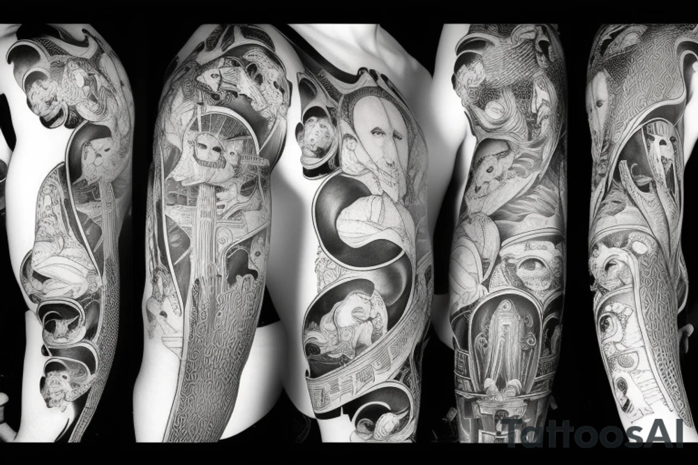 Graphic Heavenly Organ tattoo idea