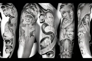 Graphic Heavenly Organ tattoo idea