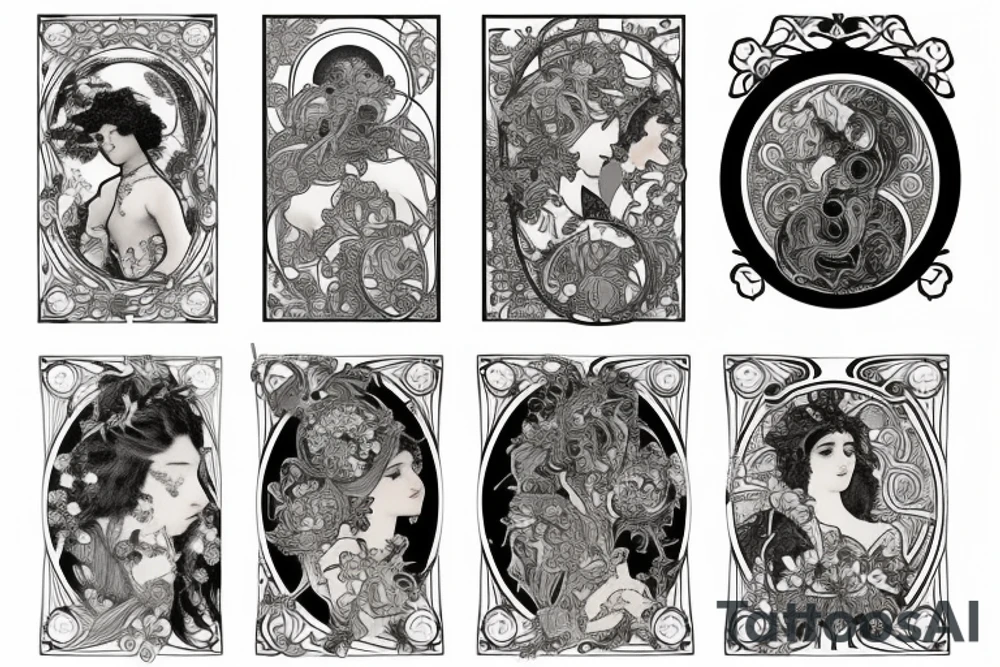 Graphic Heavenly Organ tattoo idea