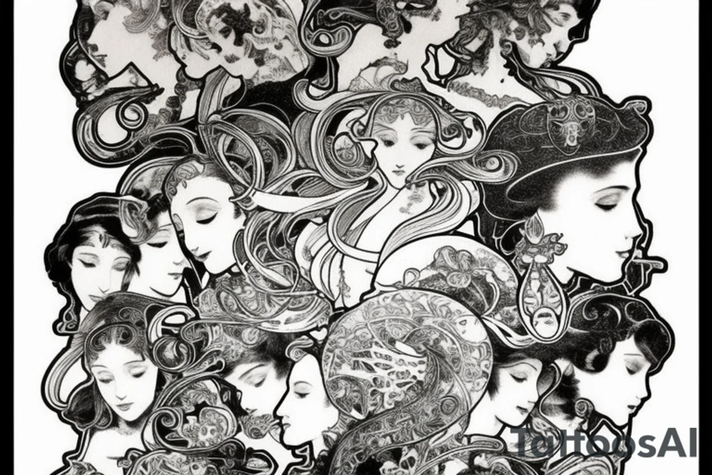 Graphic Heavenly Organ tattoo idea