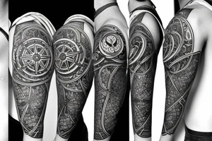 Compass minimalist tattoo idea
