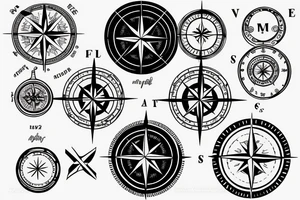 Compass minimalist tattoo idea