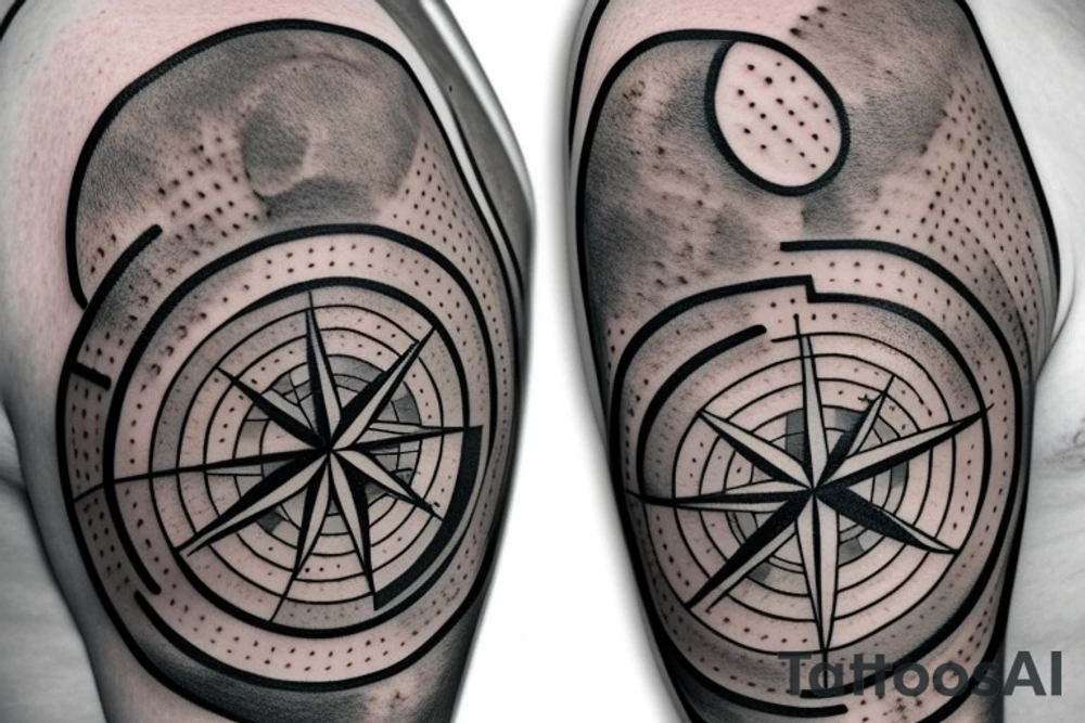 Compass minimalist tattoo idea