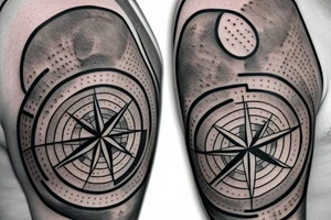 Compass minimalist tattoo idea