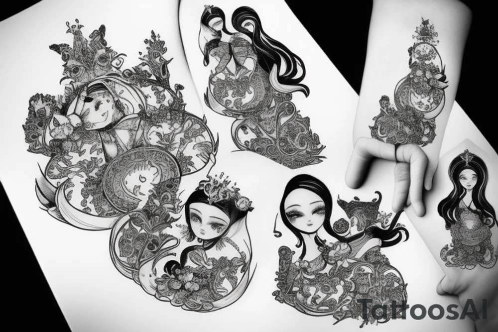 Russian fairy tales tattoo idea