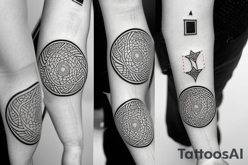 Light minimalistic graphic ornaments symmetrical tattoo idea Light minimalistic graphic ornaments symmetrical tattoo idea