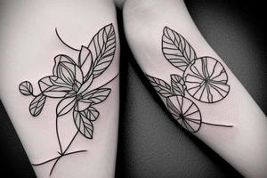 Minimalistic lilac tattoo idea