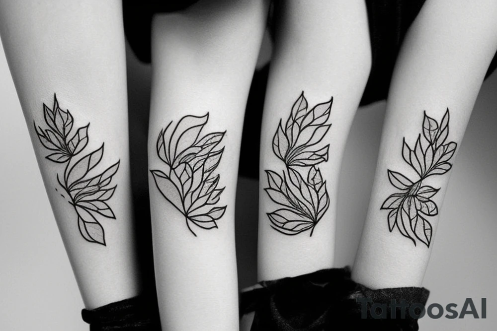 Minimalistic lilac tattoo idea