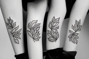 Minimalistic lilac tattoo idea