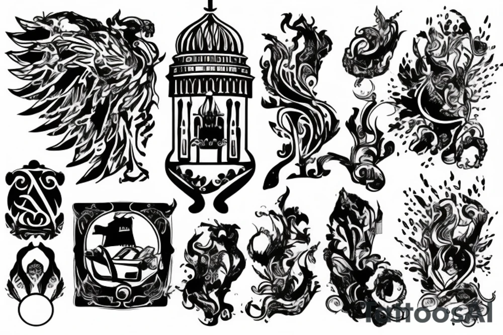 The Burning Kremlin tattoo idea