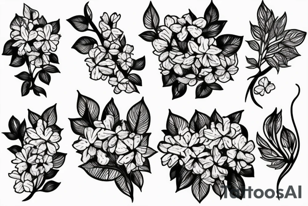 branch of lilac tattoo idea