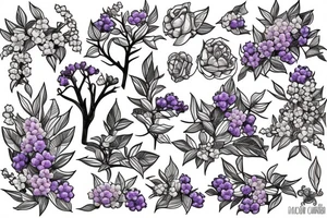 branch of lilac tattoo idea