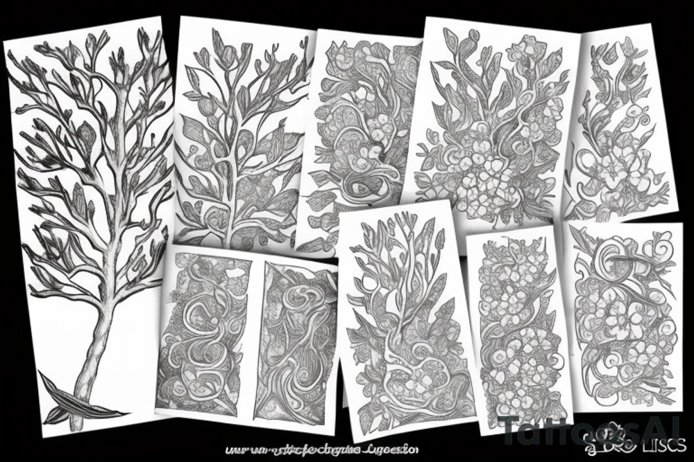 branch of lilac tattoo idea