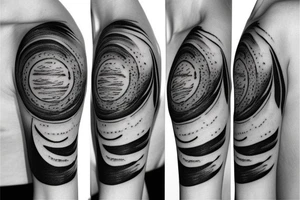 Half moon half sun tattoo idea