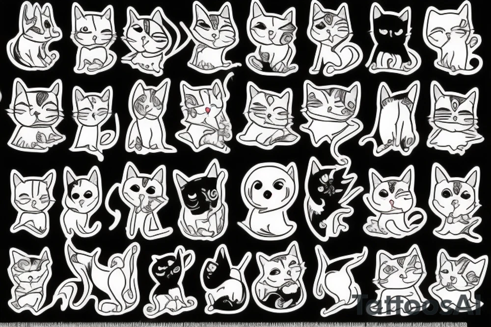 Mix between cat and dog tattoo idea