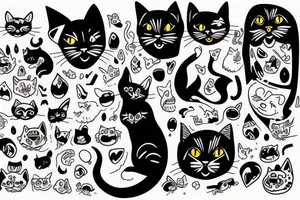 Mix between cat and dog tattoo idea
