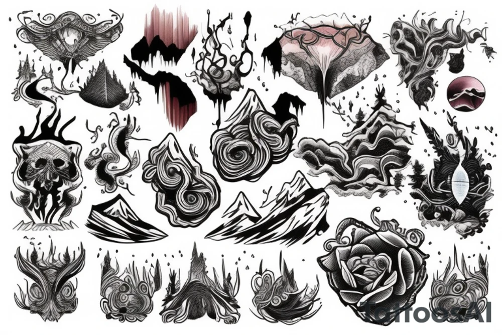 Mountains tattoo idea