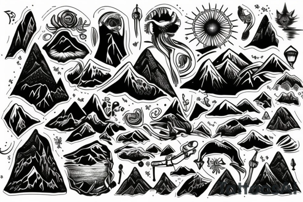 Mountains tattoo idea