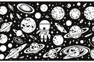 Minimalistic tattoo of space tattoo idea