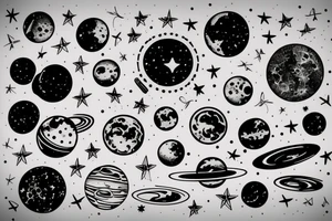 Minimalistic tattoo of space tattoo idea