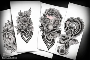 A tattoo that represents a bond between four sisters tattoo idea