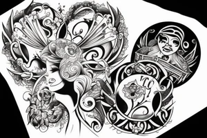 A tattoo that represents a bond between four sisters tattoo idea