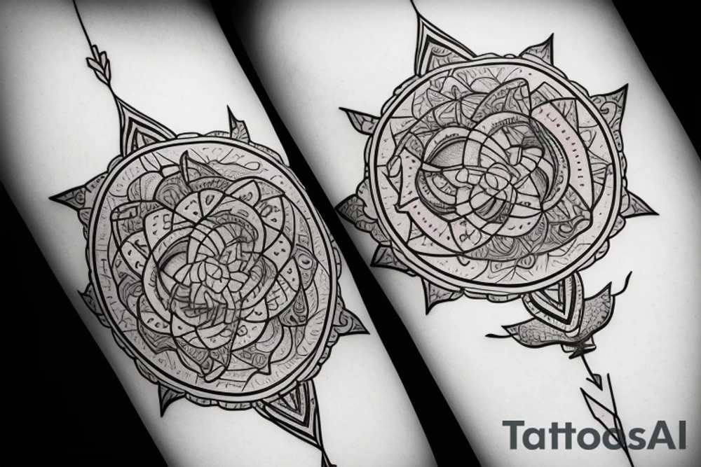 A tattoo that represents a bond between four sisters tattoo idea