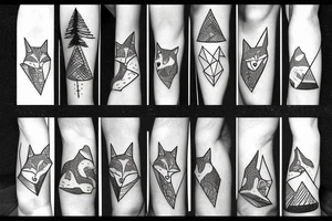 A fox in the mountains tattoo idea