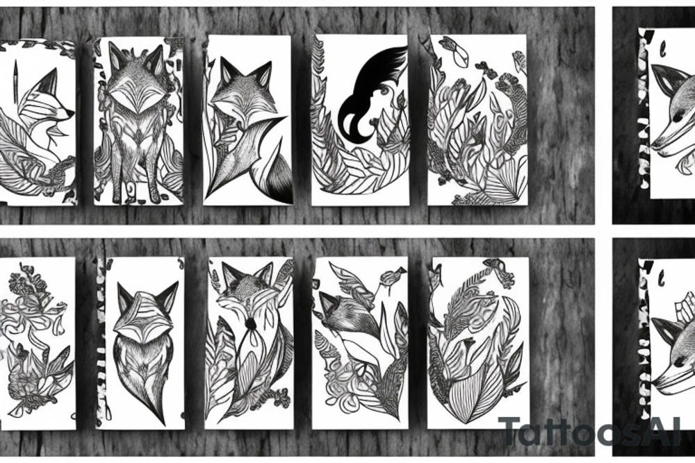 A fox in the mountains tattoo idea
