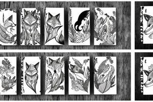 A fox in the mountains tattoo idea