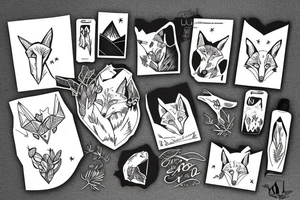 A fox in the mountains tattoo idea