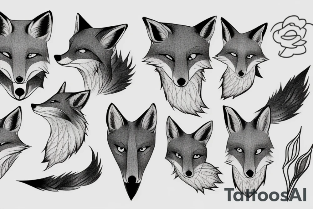 A fox in the mountains tattoo idea