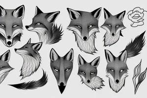 A fox in the mountains tattoo idea