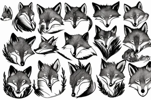 A fox in the mountains tattoo idea