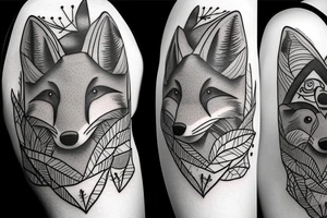 A fox in the mountains tattoo idea