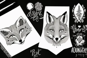 A fox in the mountains tattoo idea