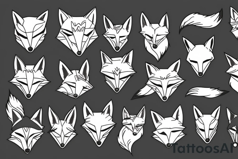 A fox in the mountains tattoo idea
