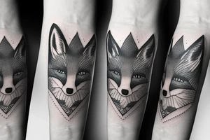 A fox in the mountains tattoo idea