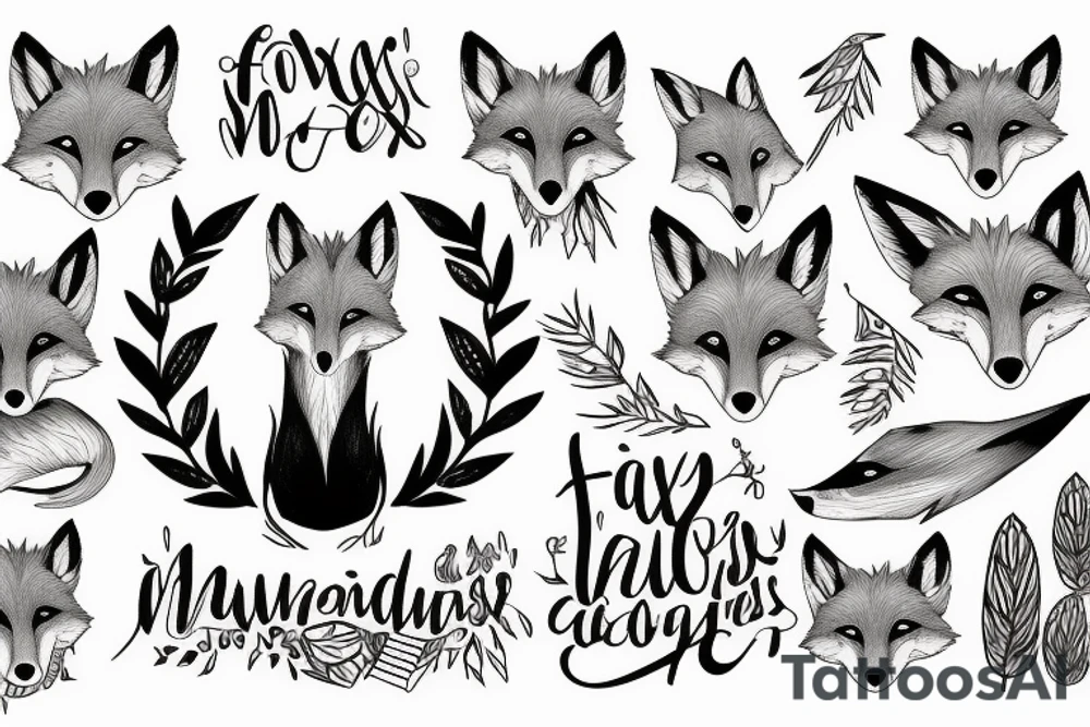 A fox in the mountains tattoo idea
